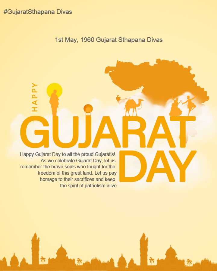 Happy Gujarat Sthapana Divas 2025 Wishes And Quotes