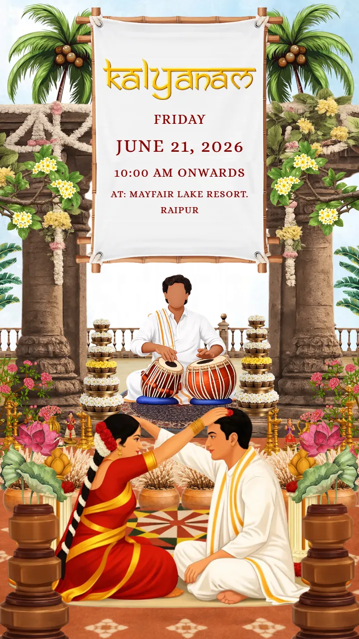 Tamil Wedding Invitation Video with Traditional Theme