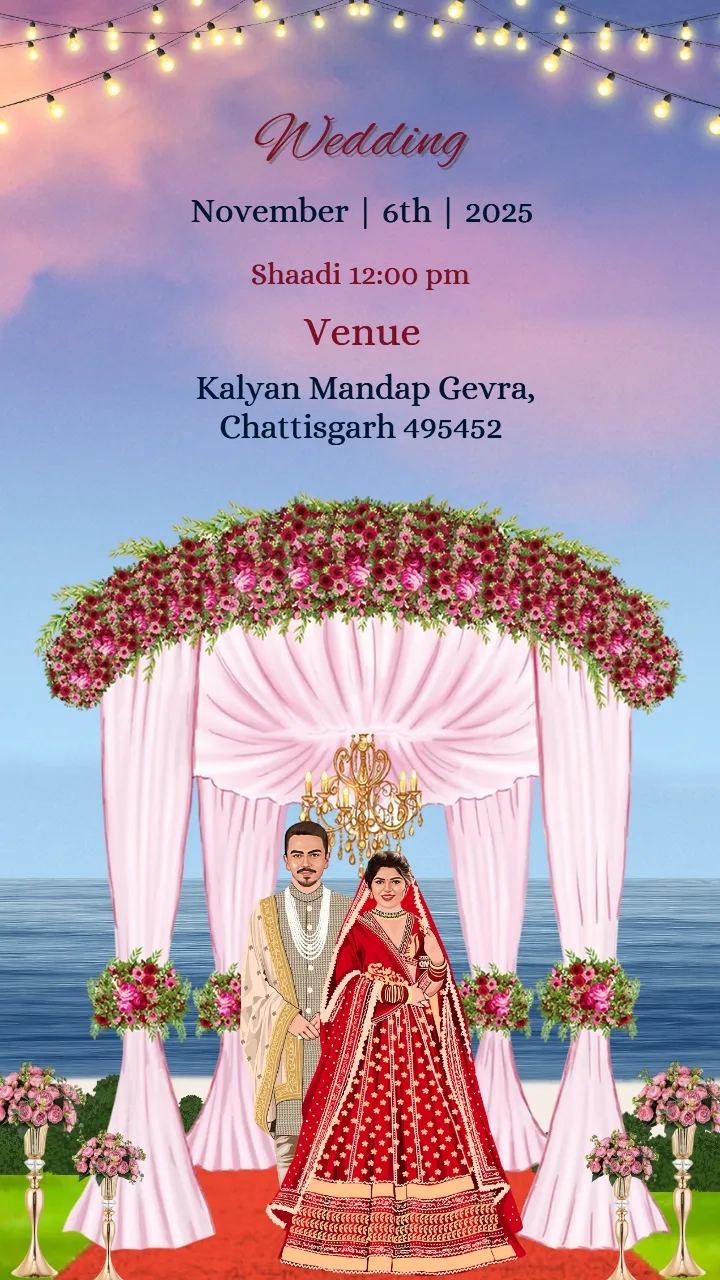 wedding invitation video in royal Indian style
