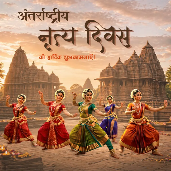 Happy International Dance Day Image in Hindi Download HD