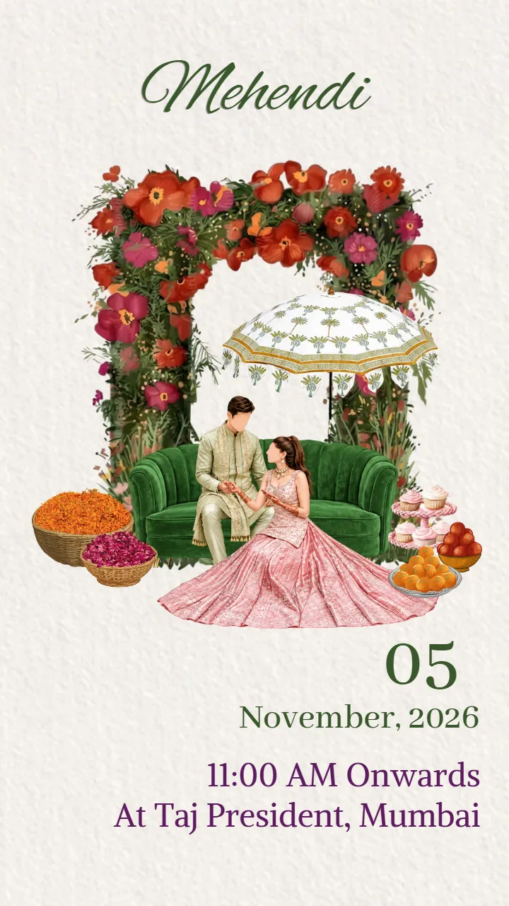 Wedding Invitation Video with Mountain and Forest Art