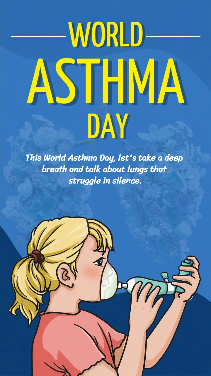 Creative World Asthma Day Post in English for HD Download