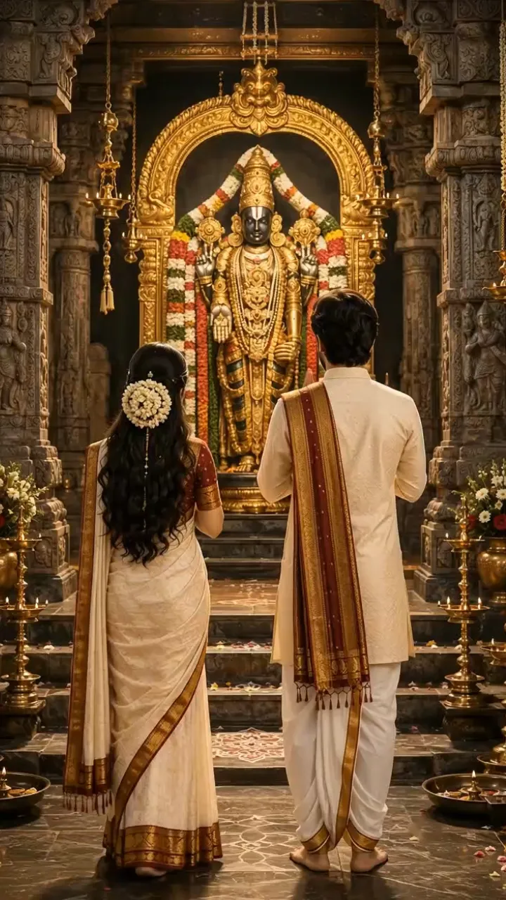 3D Wedding Invitation Video with Traditional Temple Theme