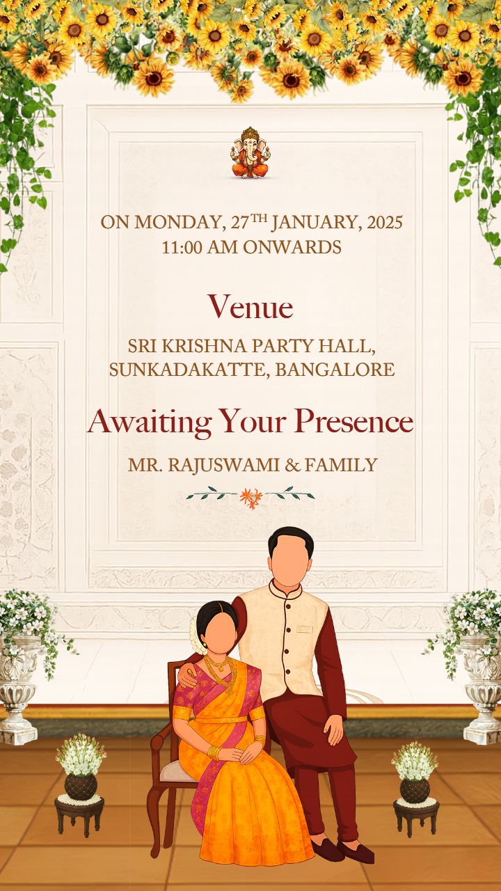 Tamil Baby Shower Invitation Video with Traditional Theme