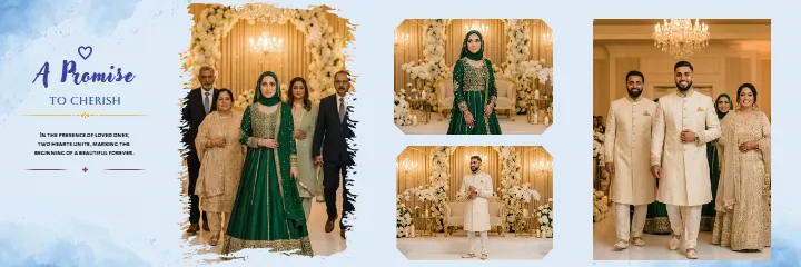 Muslim Engagement Album Premium Islamic Wedding PSD Layout