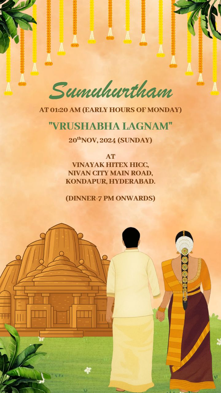 Beautiful South Wedding Invitation Video With Mandap