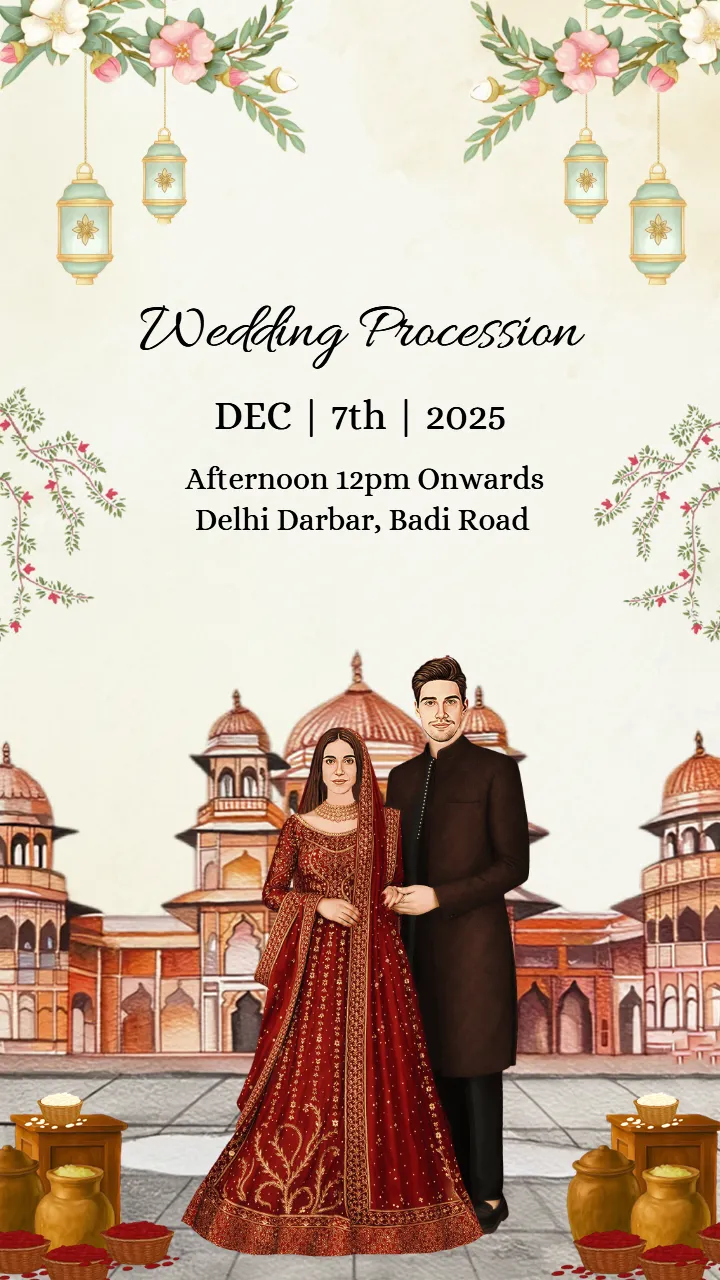 Muslim Wedding Invitation Video Majlis Theme