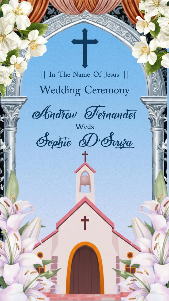 Premium Caricature Christian Wedding Invitation Video Online