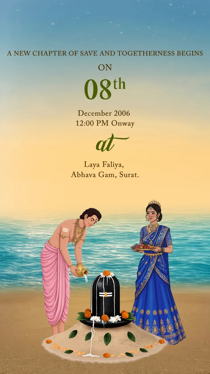 Wedding Invitation Video Shiv Parvati Spiritual Theme