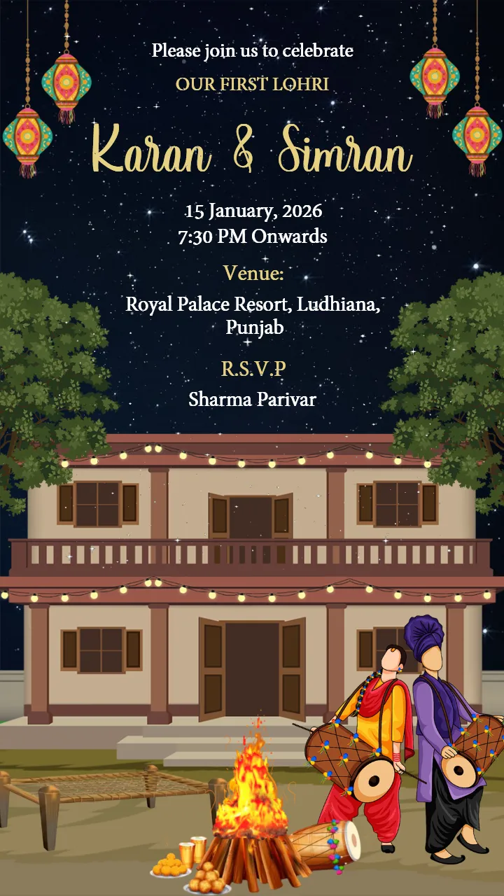 Happy Lohri Invitation Templates 2026 for Festive Events
