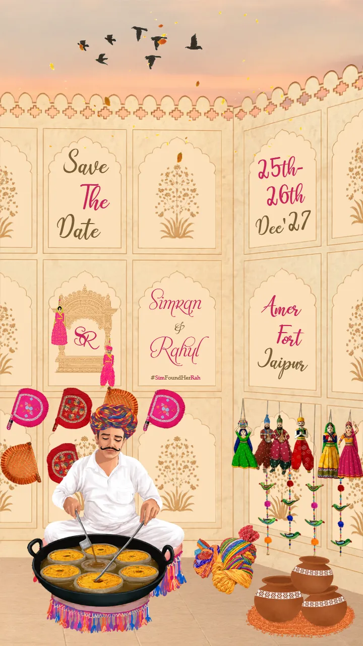 Save the Date Video with Royal Rajput Wedding Theme