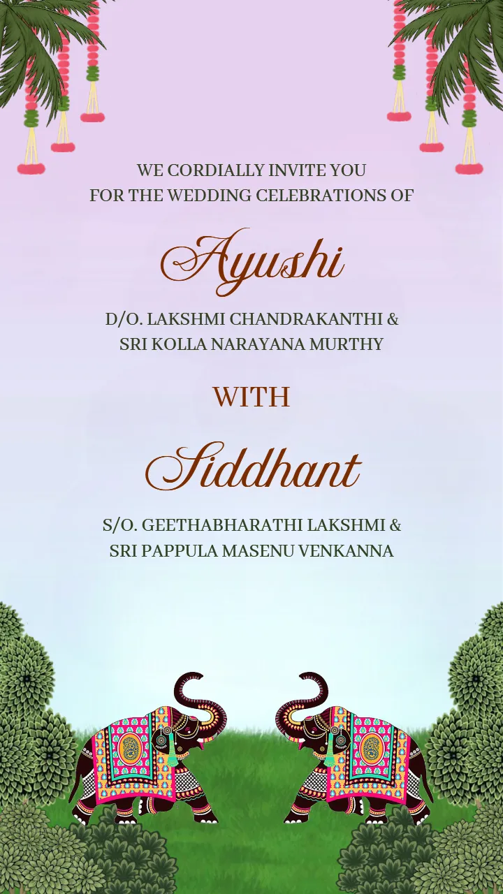 wedding invitation video in royal Indian style