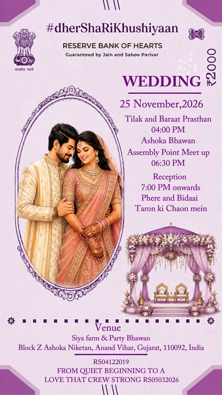 Wedding Invitation Video for Grand Jain Wedding Events