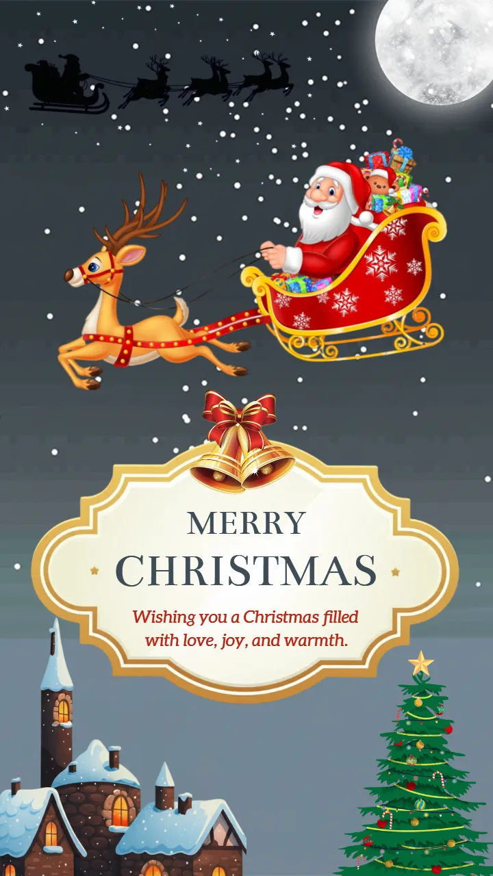 Merry christmas wishes images magical snowy celebration