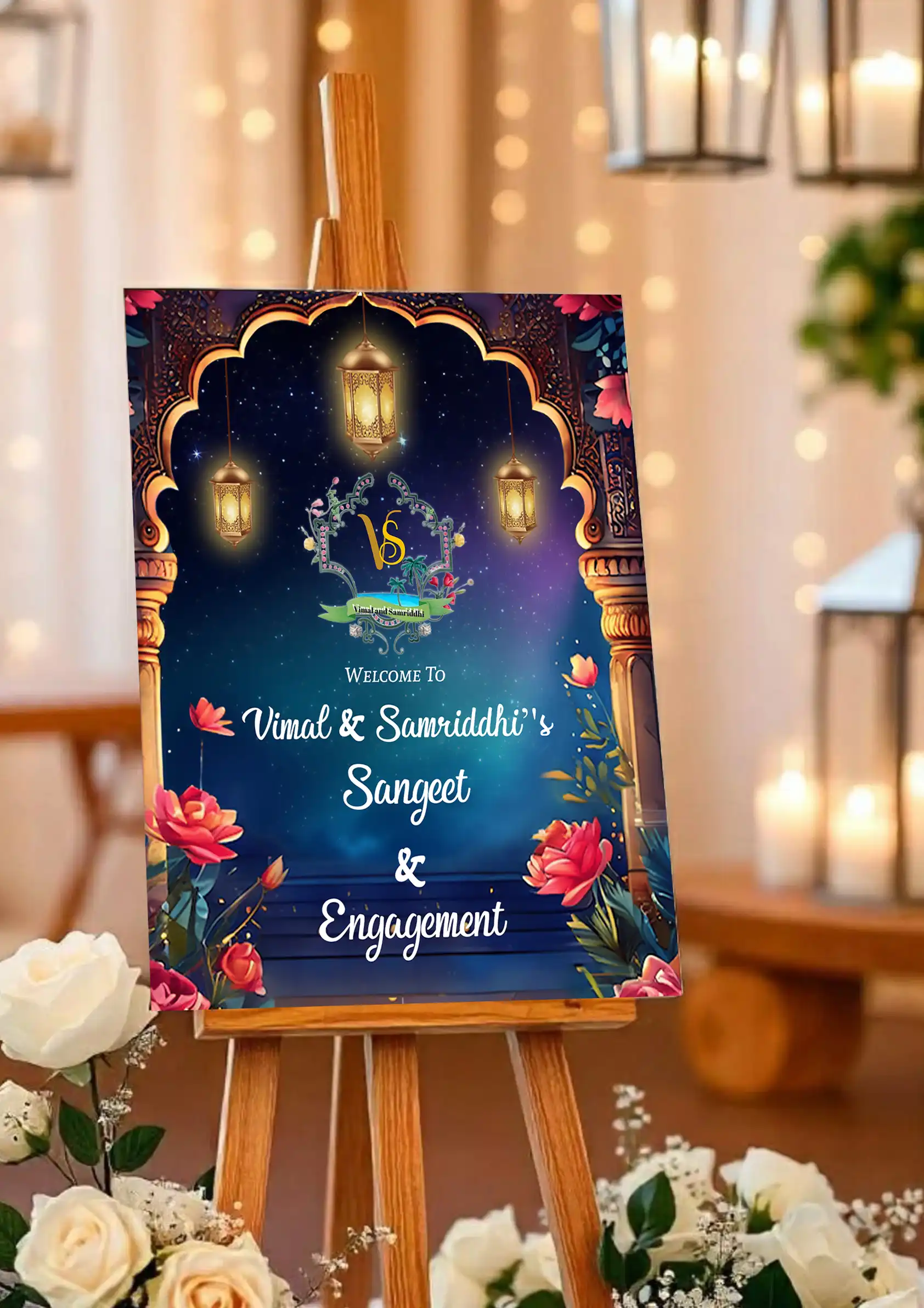 Online Editable Sangeet Welcome Board
