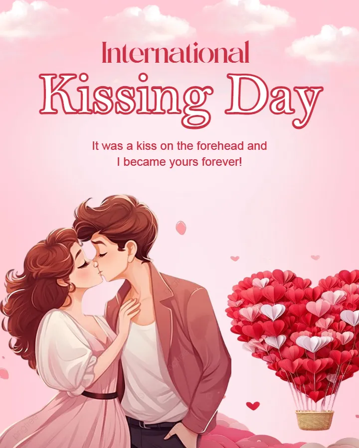Send Happy Kiss Day Greetings Online in English Easily