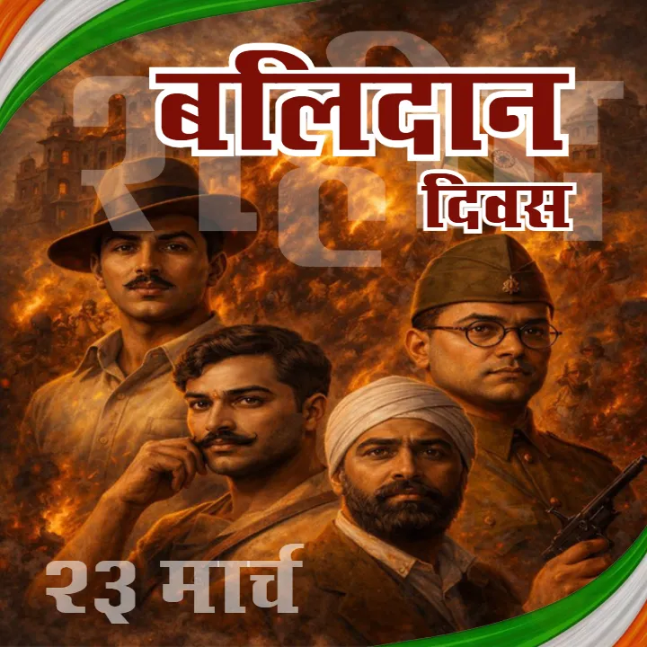 Balidan Diwas Image in Hindi for Bhagat Singh Tribute