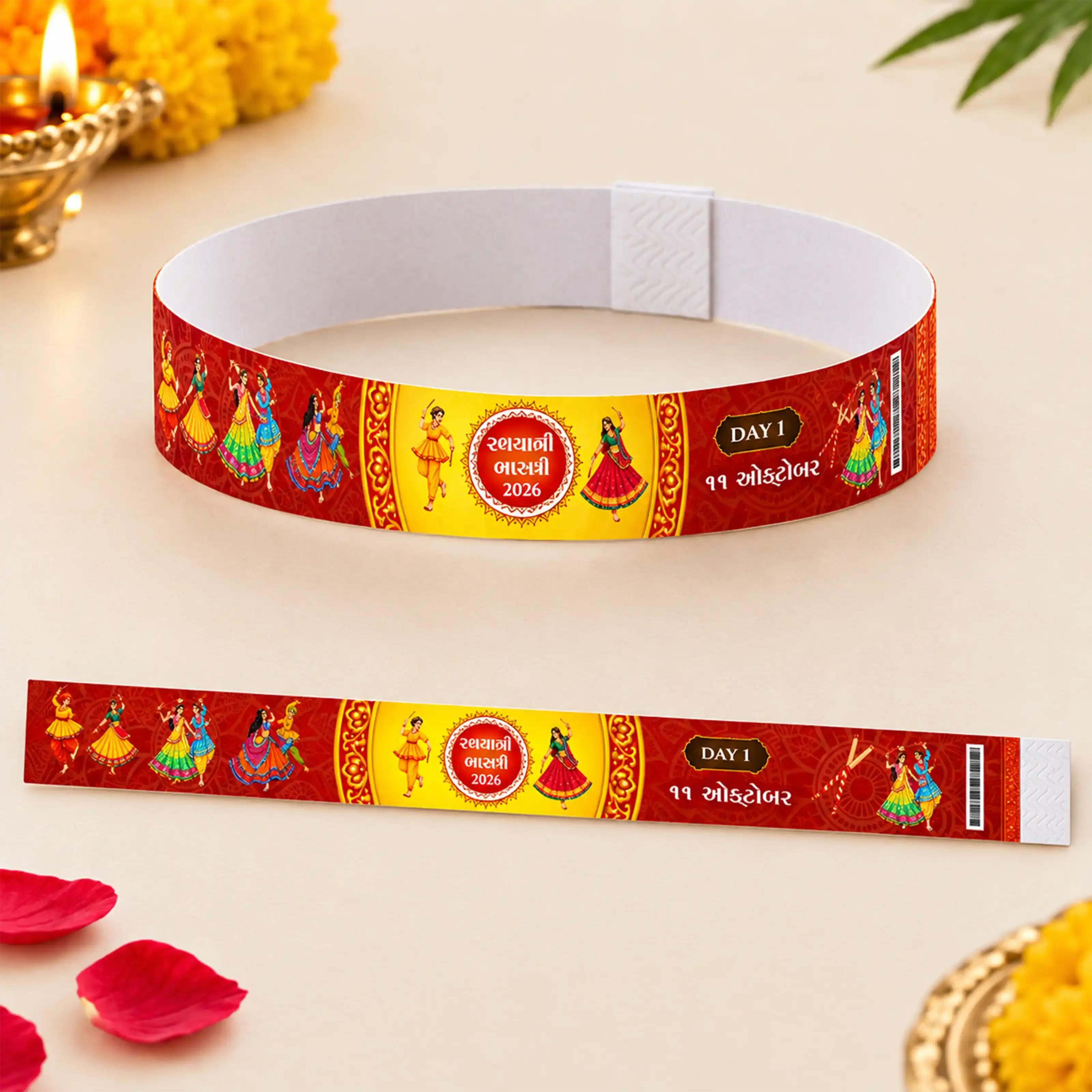 Garba Wristband Design for Dandiya Raas Entry