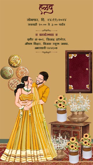 Digital Wedding Invitation Template In Hindi