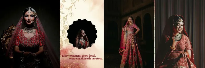 Wedding Bride Album Design PSD with Elegant Album Layouts