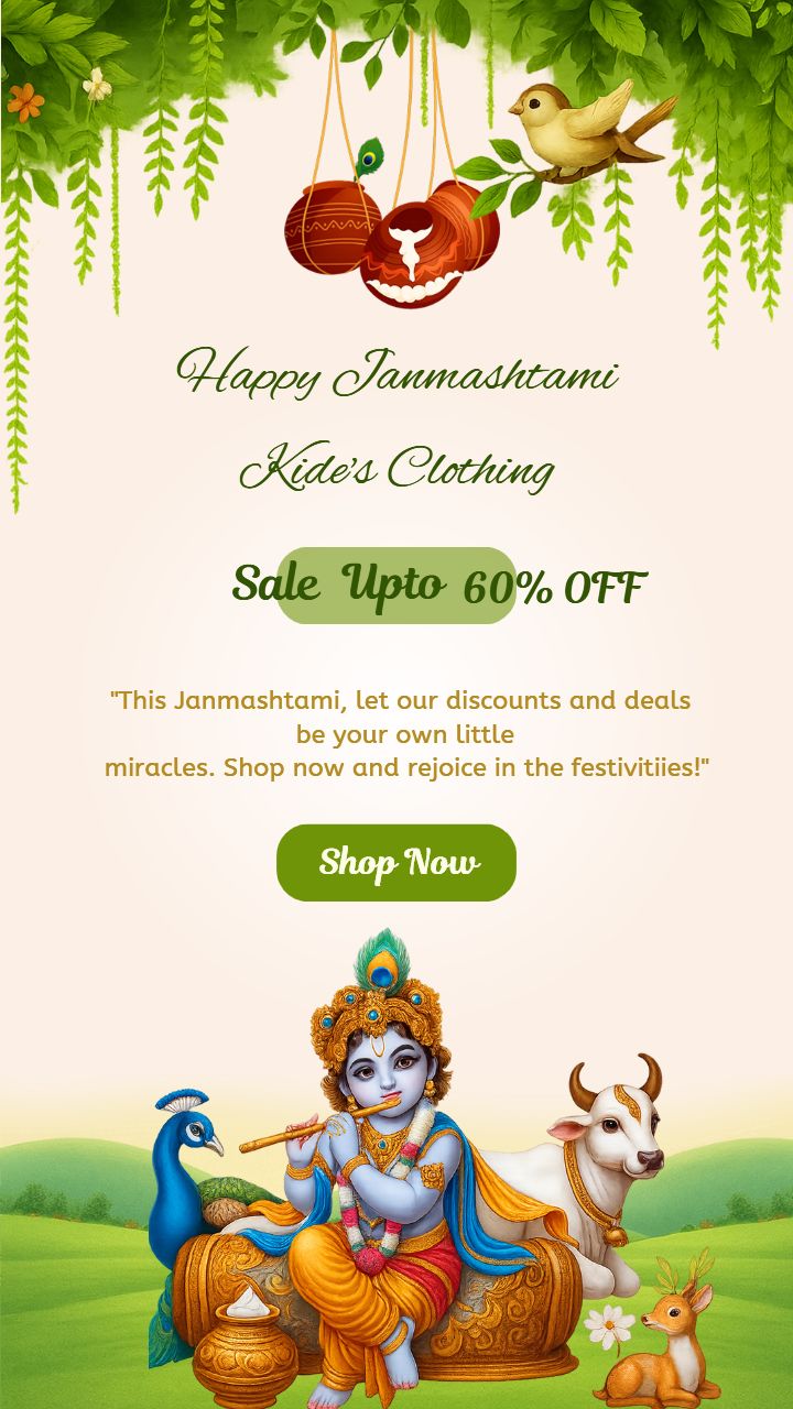 Janmashtami Kids Wear Festival Sale Get Discounts on Clothes
