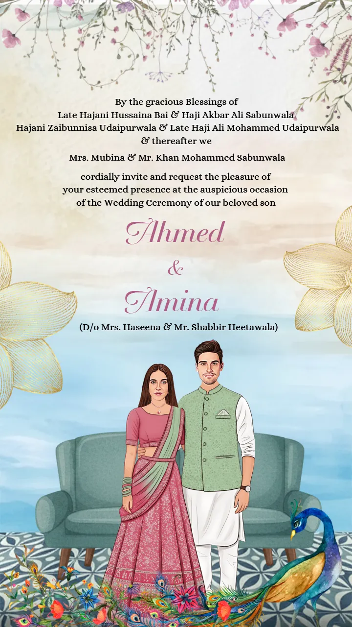 Muslim Wedding Invitation Video Majlis Theme