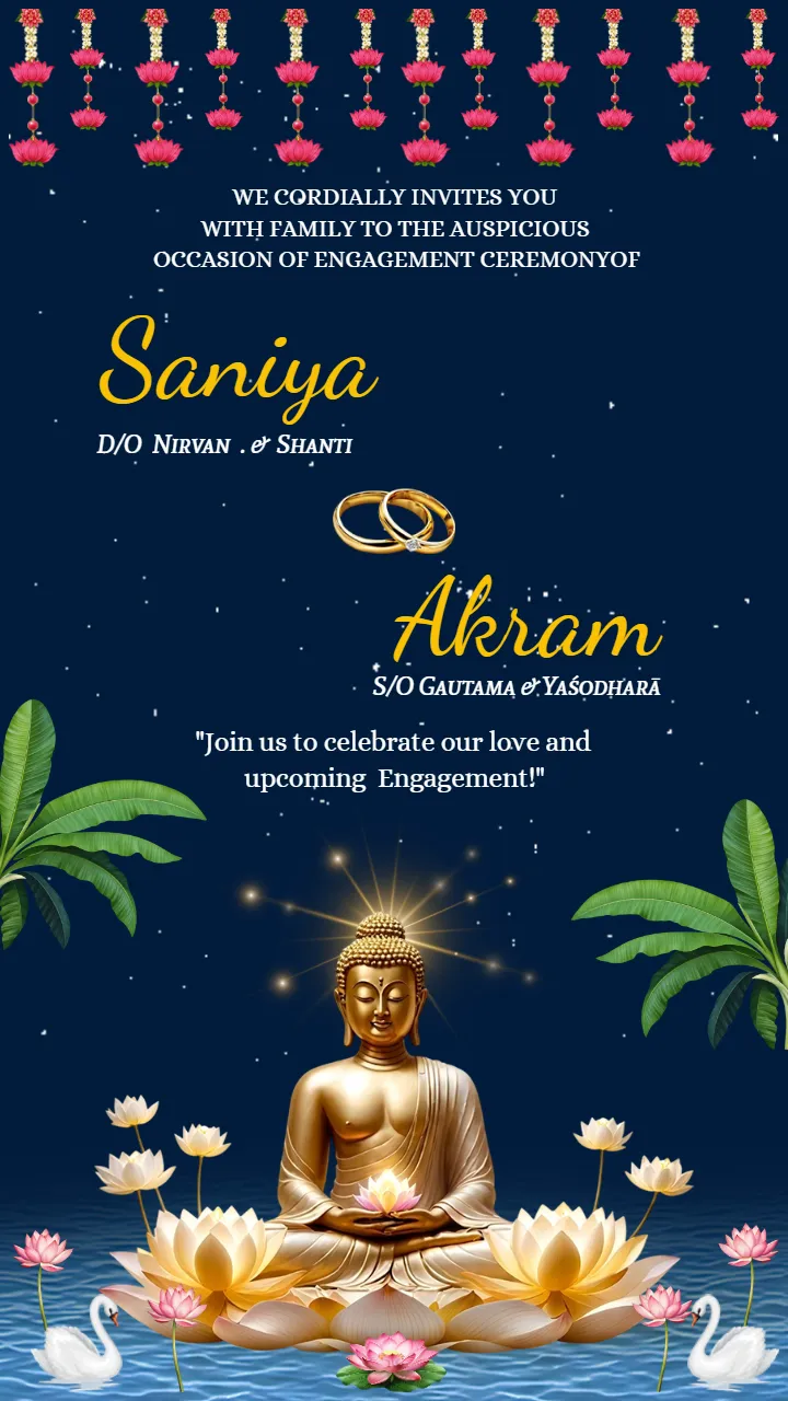 Buddhist Engagement invitation Video Online Download