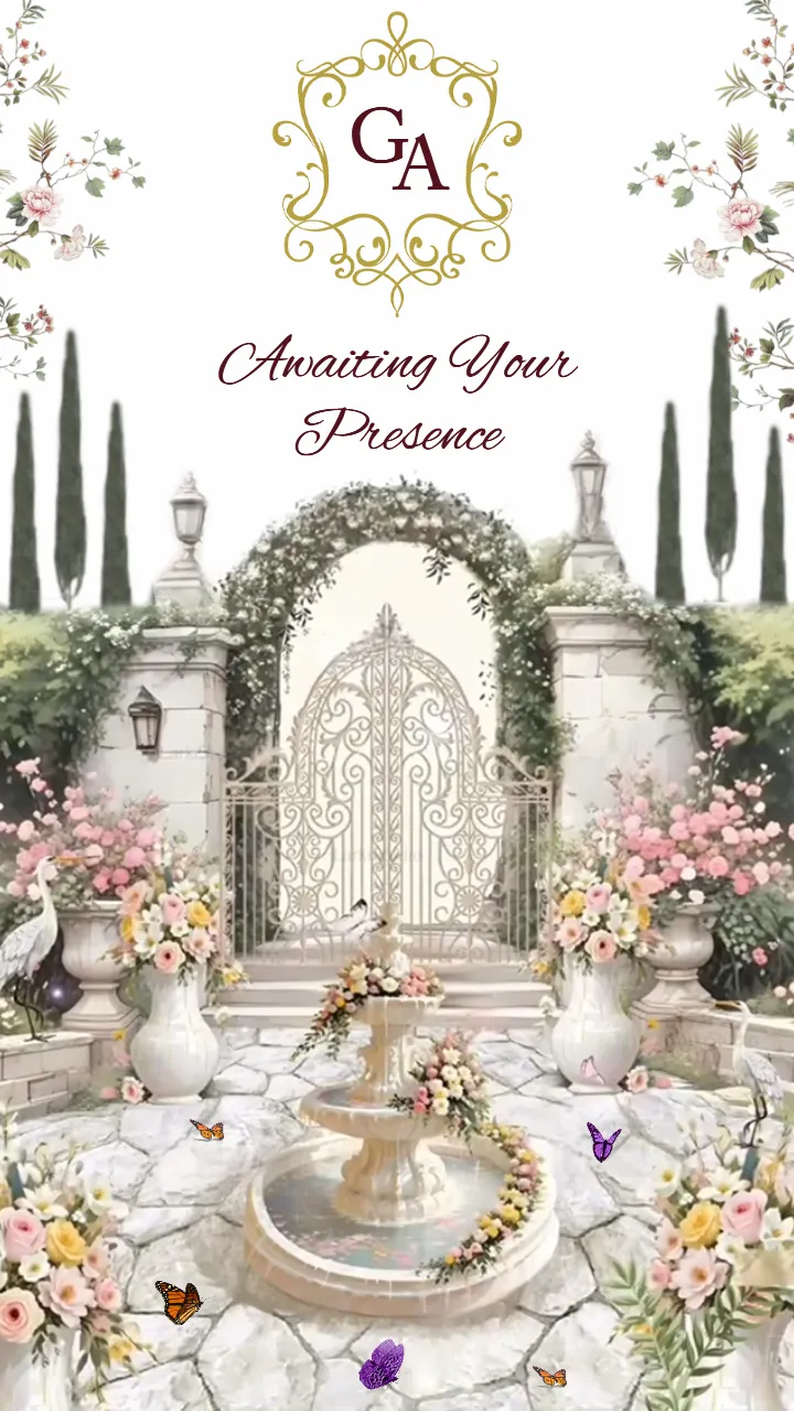 Muslim Wedding Invitation Video Garden Palace Style