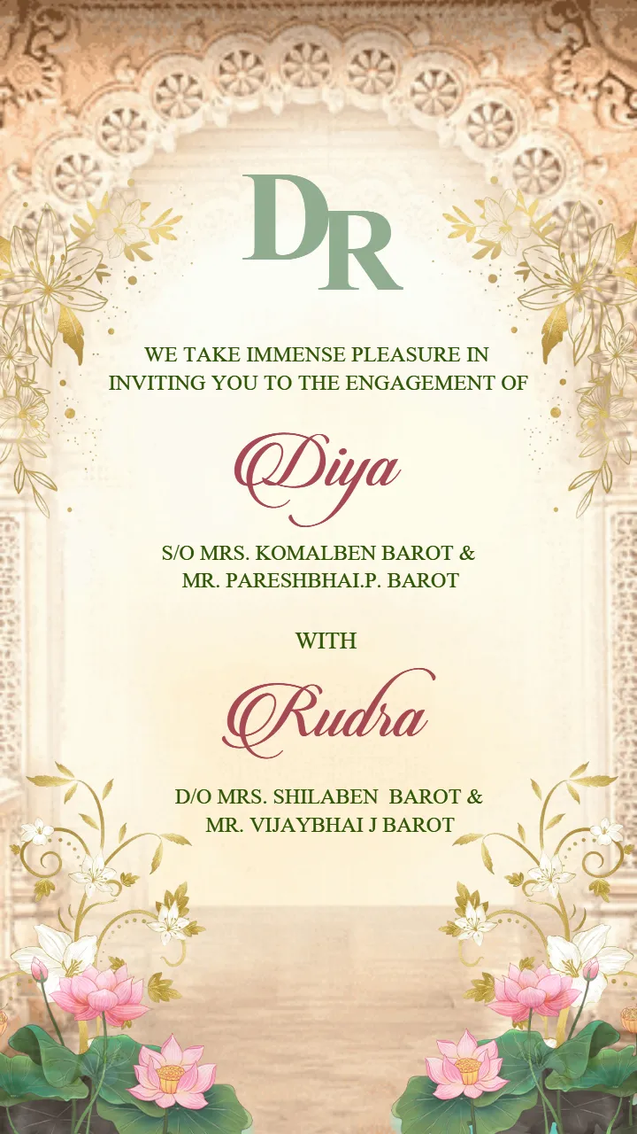 Modern Engagement Invitation Video with Traditional Touch