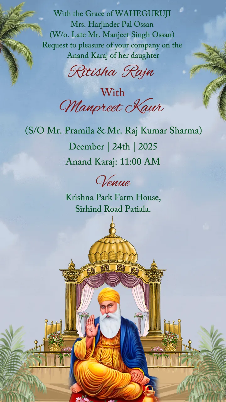 Wedding Invitation Video for Traditional Punjabi Families