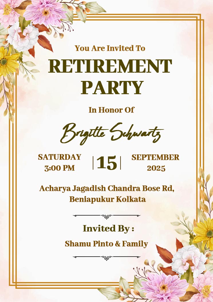1k+ Create Free Digital Retirement Party Invitations Online
