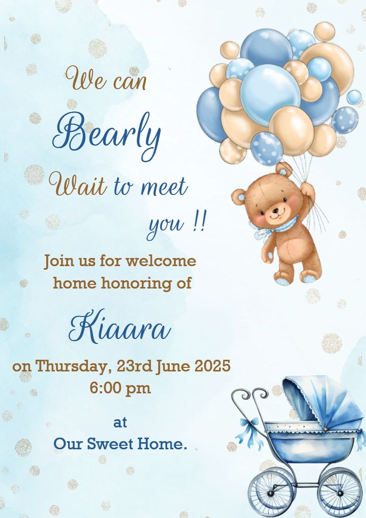 Baby Name Announcement Template for Girls