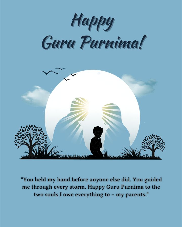 Happy Guru Purnima Images With Maa And Baap Blessings