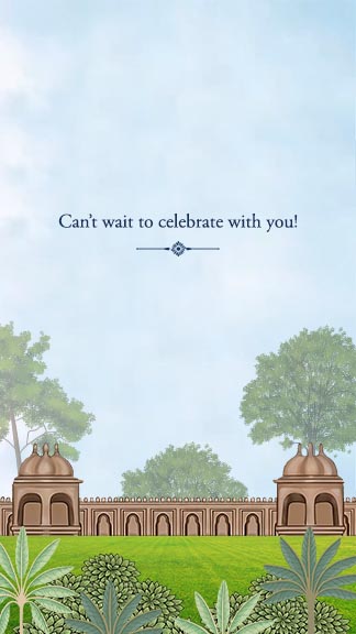 Royal Wedding Invitation with Classic Cultural Charm