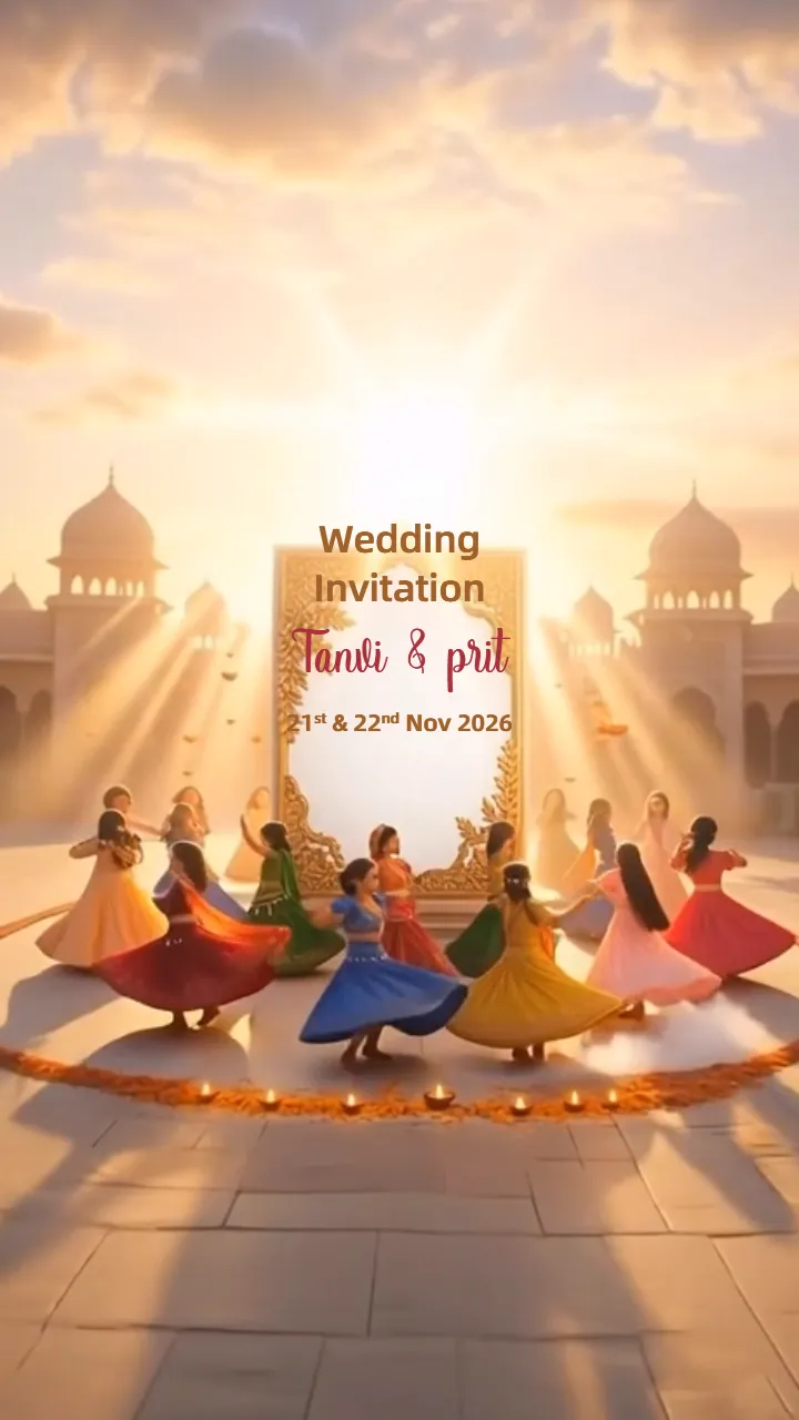 3D Wedding Invitation Video for Modern Wedding Event