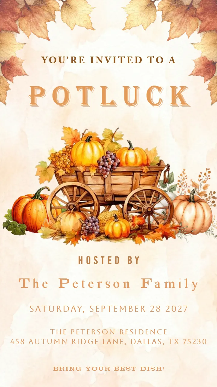 Potluck Party Invitation for Every Fun Celebration