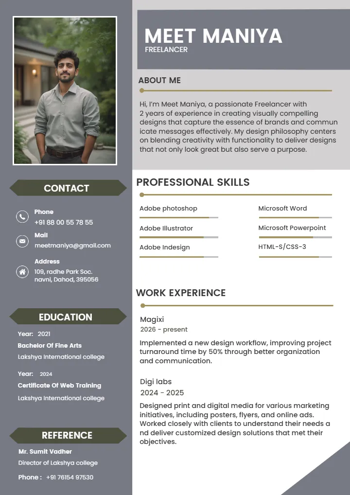 Professional Freelancer Resume Template for Your Career