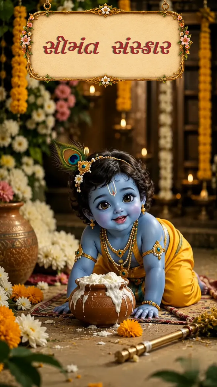Download 3D Krishna Theme Baby Shower Invitation Video Ideas