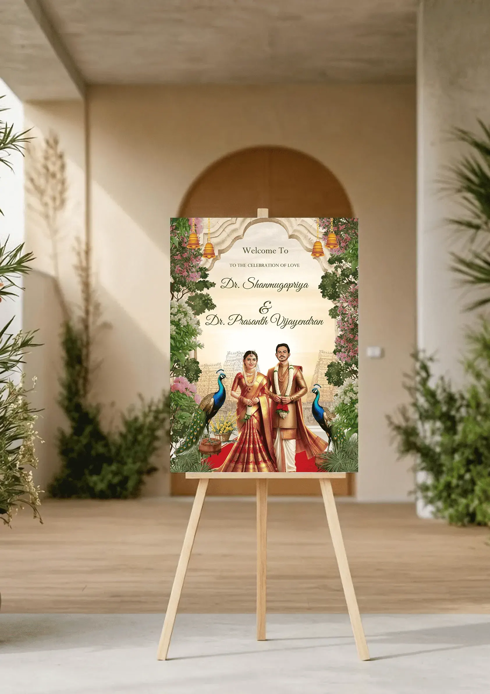 Indian Wedding Welcome Board Design