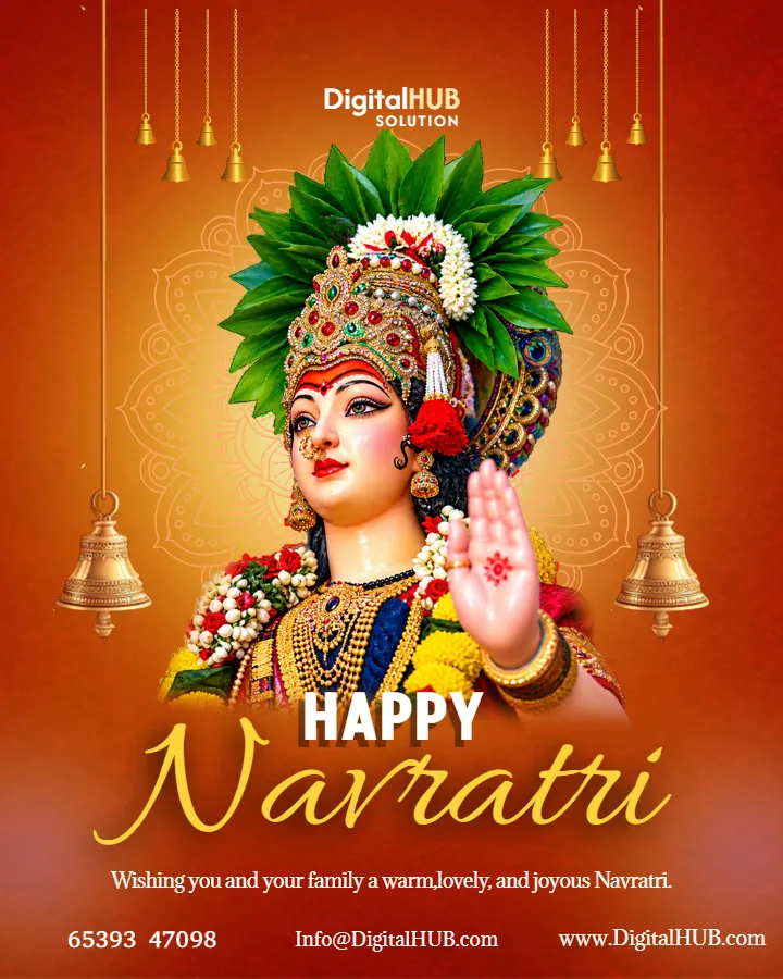 Professional Navratri Branding Post Free Ideas for Brands