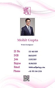 Corporate ID Card Template for Professional Employees