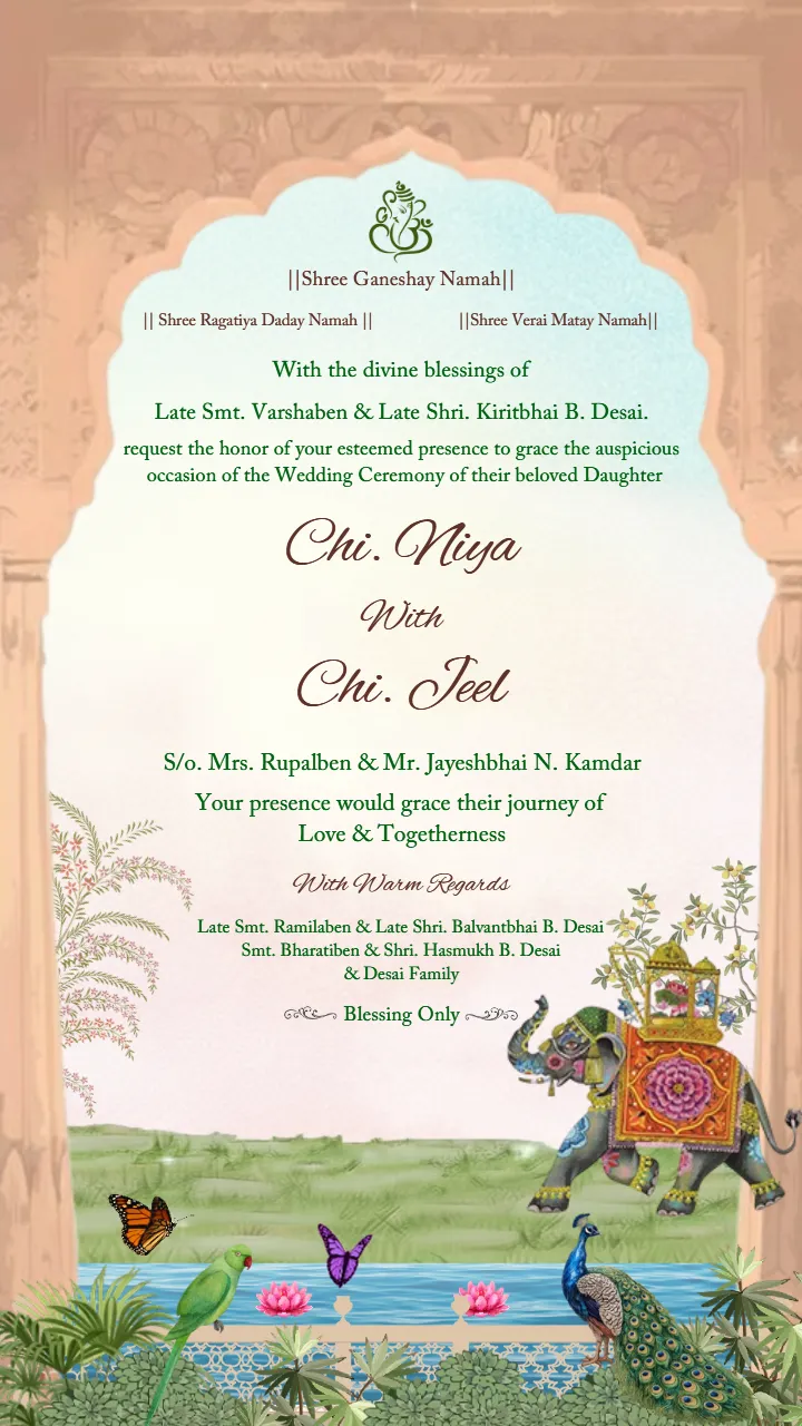 Wedding invitation video Traditional Wedding Theme