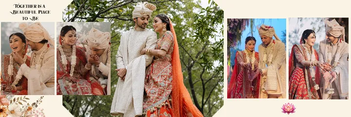 Wedding Album PSD With Elegant Couple Photo Design