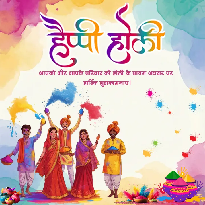 Creative Holi Quotes Template for 2026 Celebration