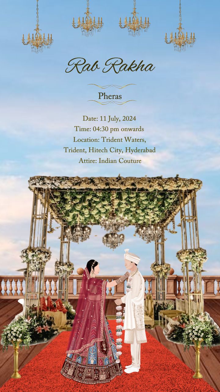 Indian palace style Wedding Invitation video theme