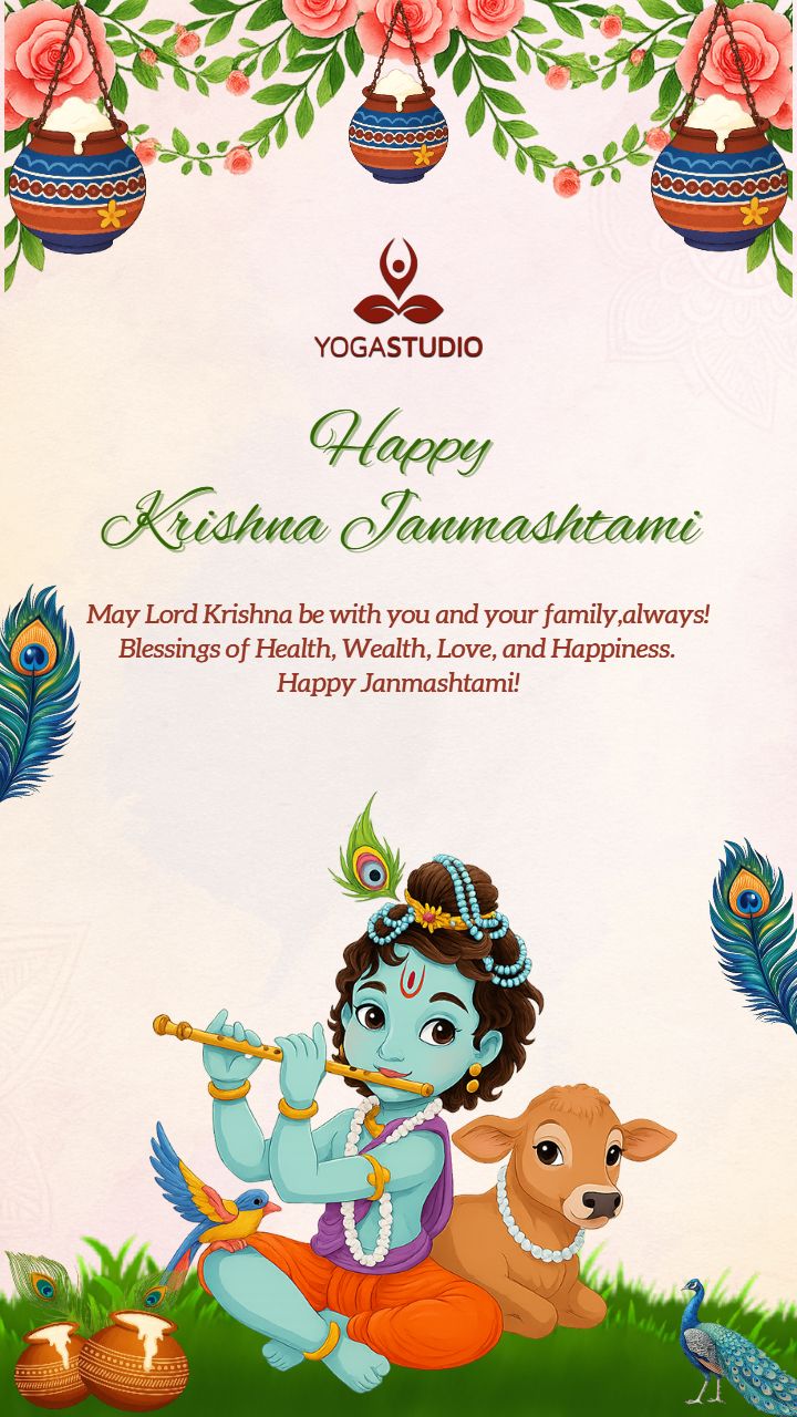 Janmashtami Video Status Template Branding For Yoga