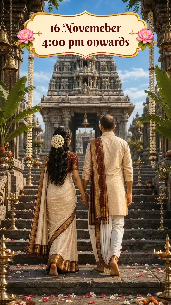 3D Tamil Wedding Invitation Video for Traditional Weddings