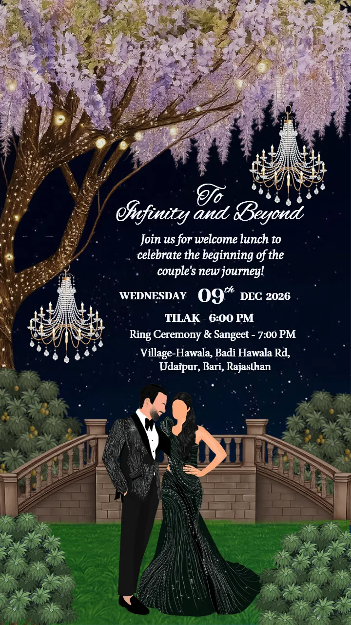 Rajsthani Wedding Invitation Template with Royal Designs