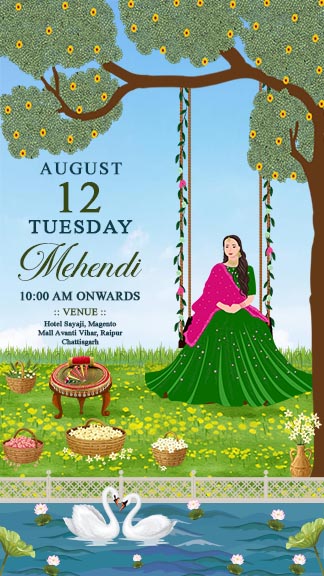 Divine Lord Krishna themed Wedding Invitation video