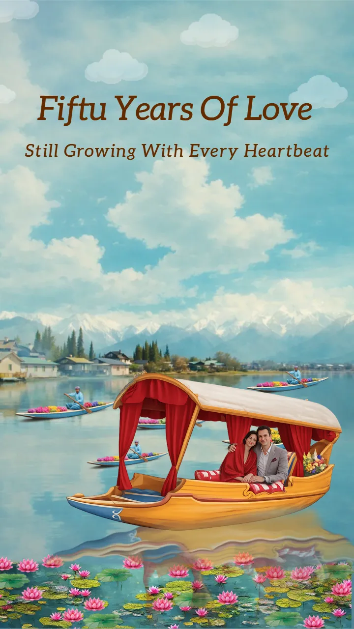 Fifty Years Anniversary Invitation with Royal Palace Theme